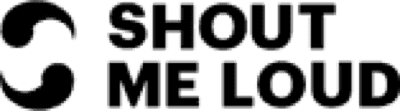 shout me loud logo black
