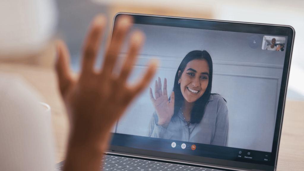 Coaching client and coach talking one on one