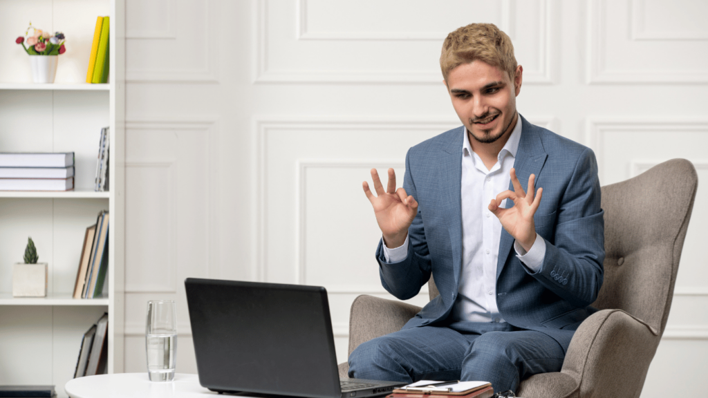 Coaching session being conducted online