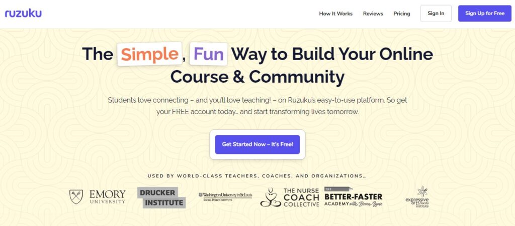 Ruzuku as an upcoach alternative